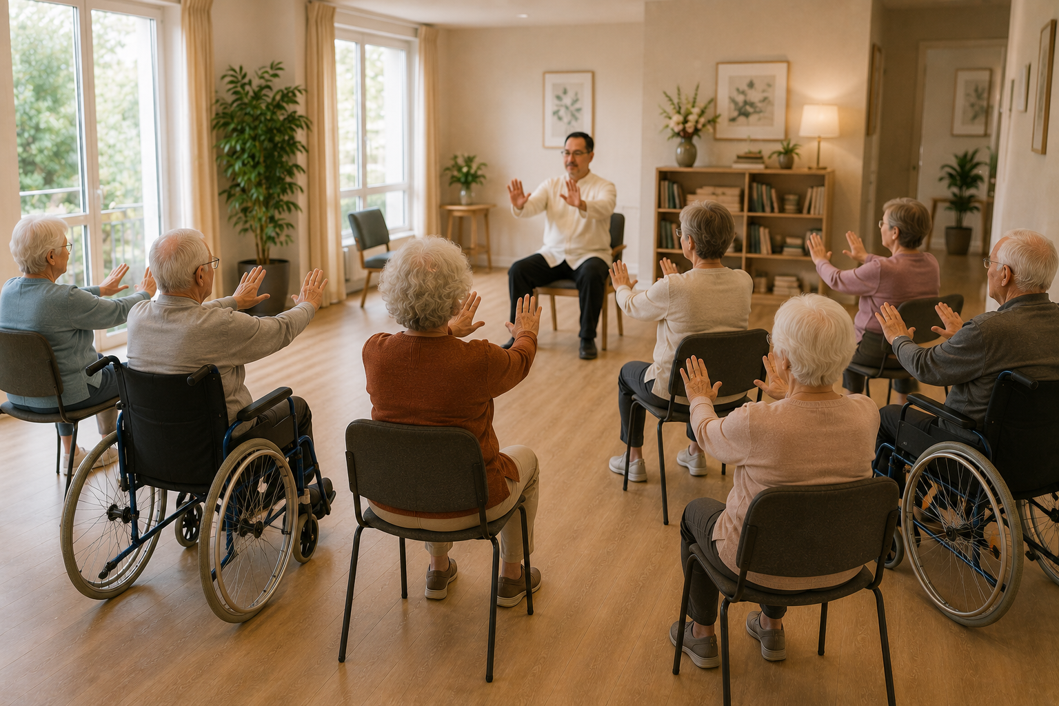 Qi Gong sur chaise en EHPAD